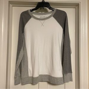 Grey/White Eddie Bauer Women’s Sweatshirt Size L